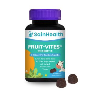 SainHealth Fruit-Vites<sup>®</sup> Probiotic 9 Bil CFU Bacillus Subtilis, 60 fruit pieces